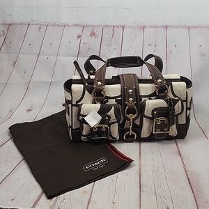 Coach Brown and Cream Satchel